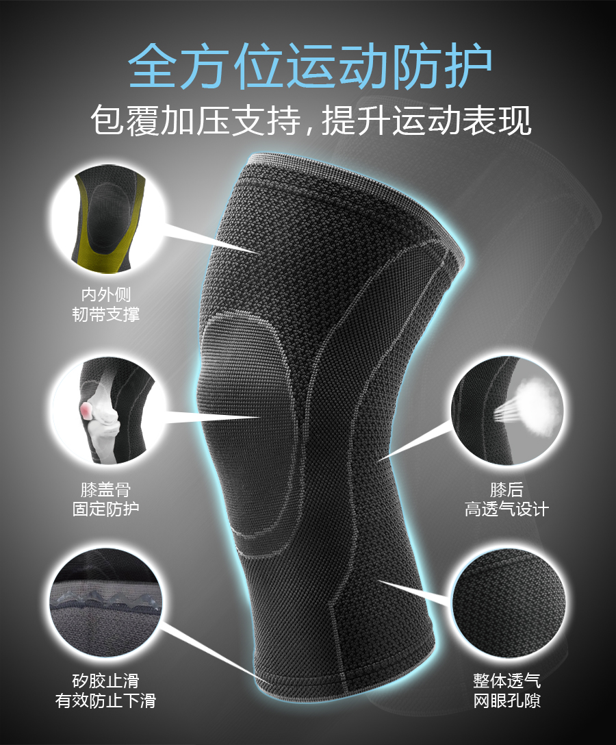 奈米锌5D弹力护膝|南良集团|南良集团H&H|奈米锌抗菌|弹力护膝|抗菌护膝|套筒护膝|透气|止滑|韧带支撑|